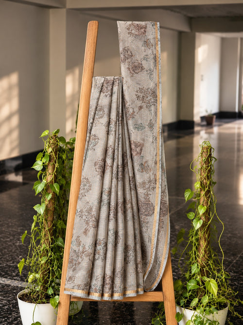 Dhuaan saree in Smoke Grey