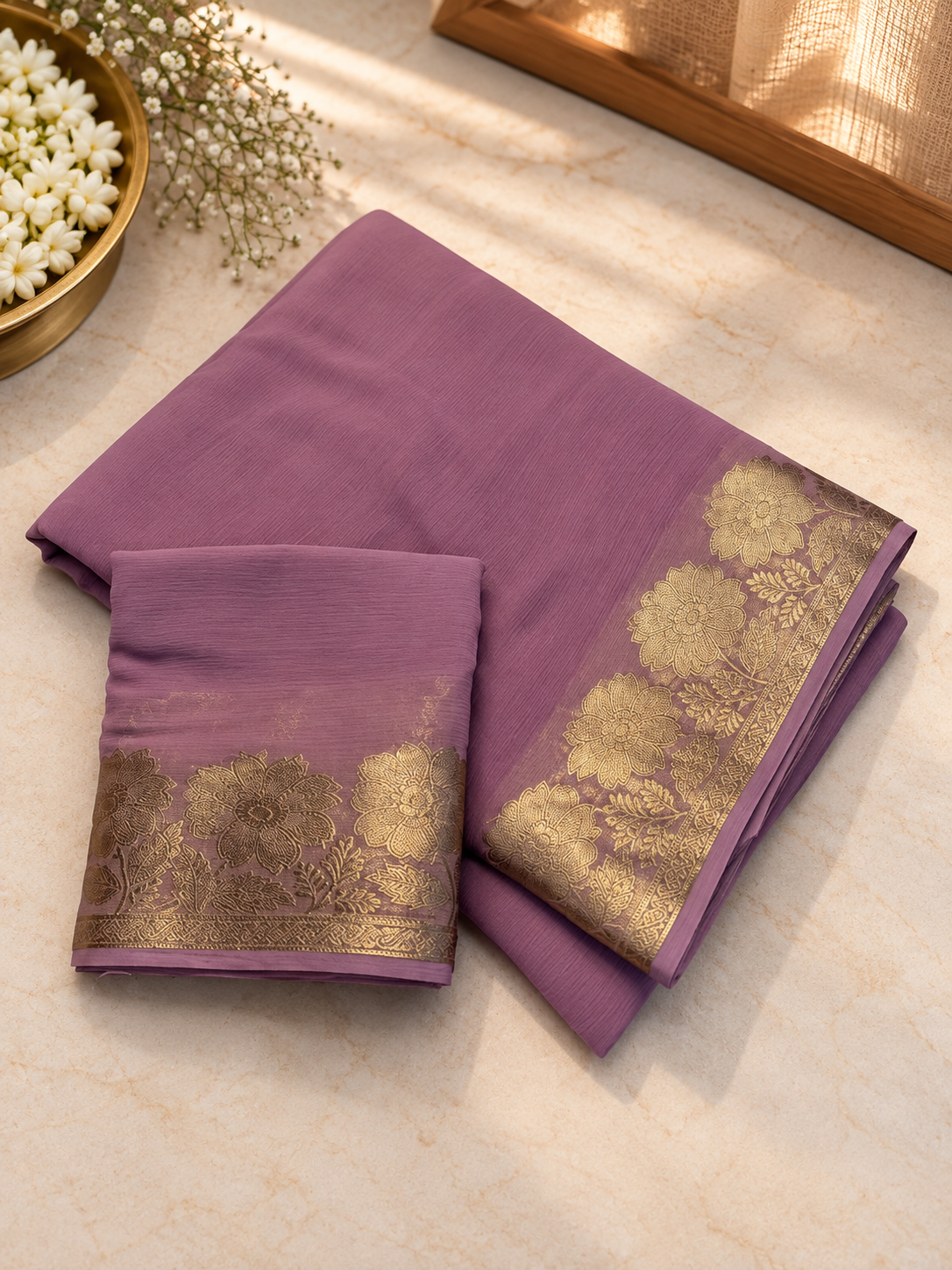 Gulzaar saree in Mauve