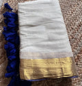 Kinara saree in Beige & Blue