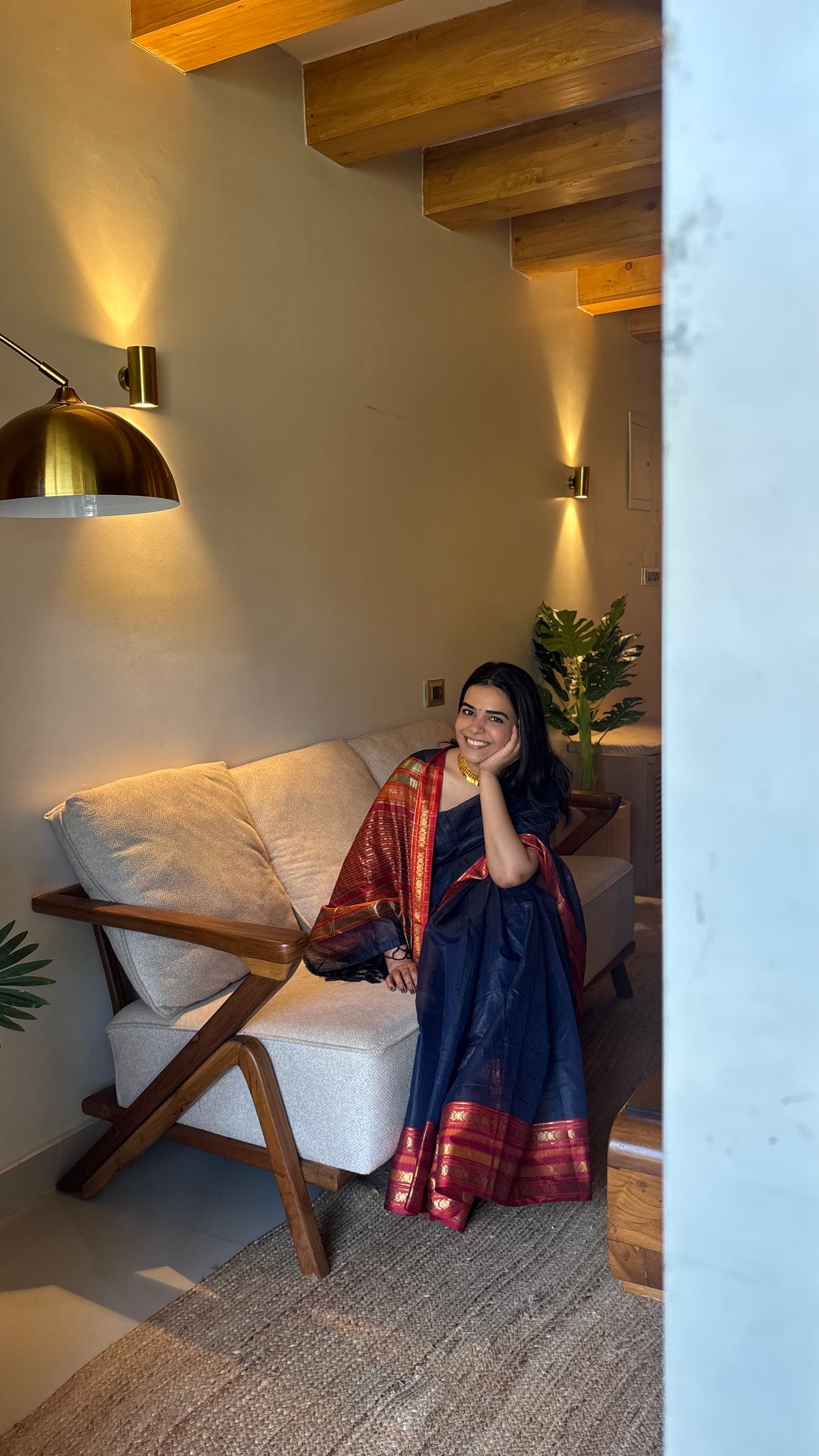 Rangrez saree in Royal Blue