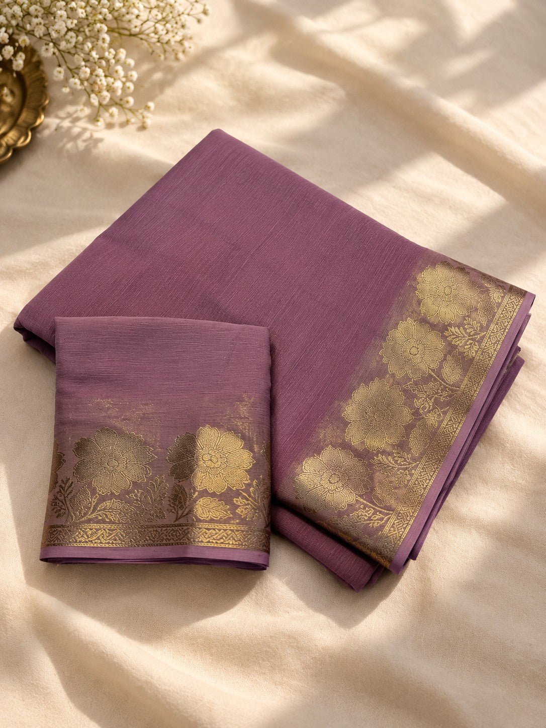 Zari Bagh saree in Mauve